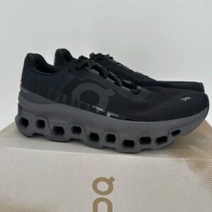 On Running Women's Cloudmonster Running Shoes size 7 Black/Magnet Cloud Monster